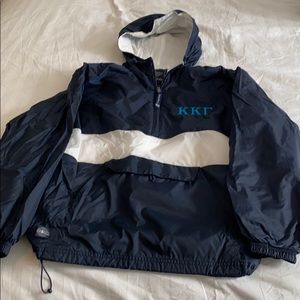 Kappa Kappa Gamma KKG hood rain coat jacket small